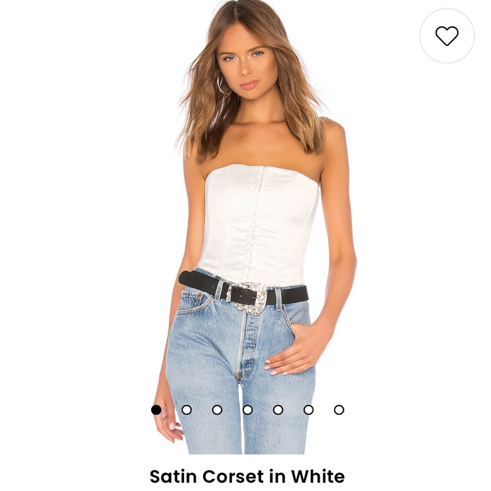 Danielle Guizo Corset top size small Brand new white satin, i bought it for $150